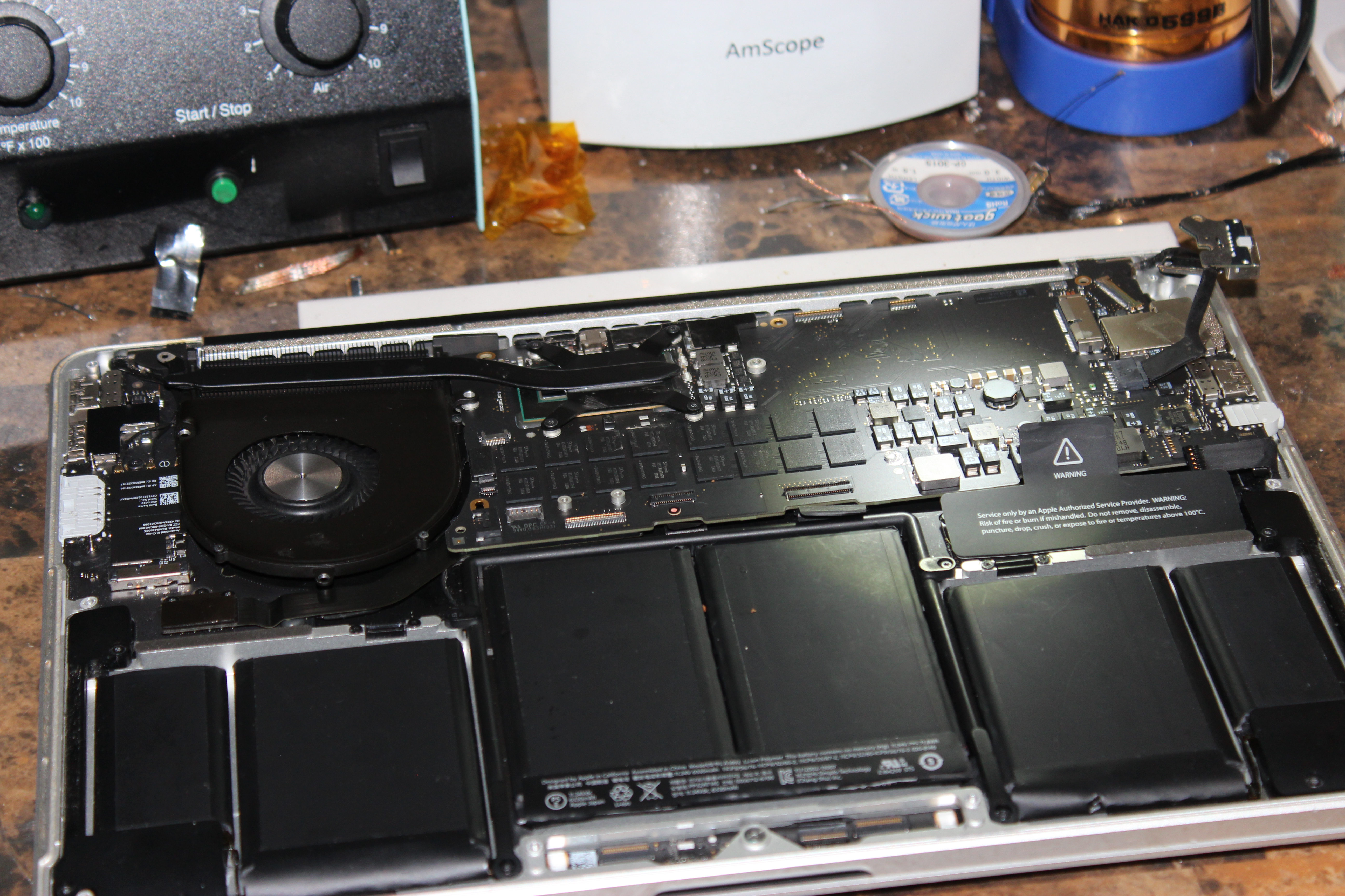 12-Inch Retina Macbook Logic Board Repair (Liquid Spill)
